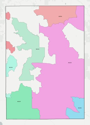 Niobrara County WY ZIP code boundaries map