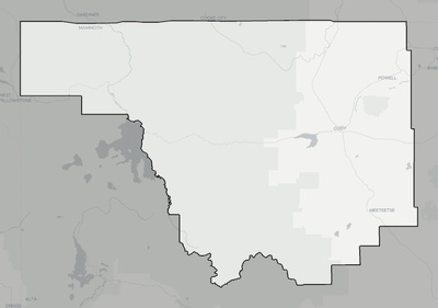 Park County WY county basemap context