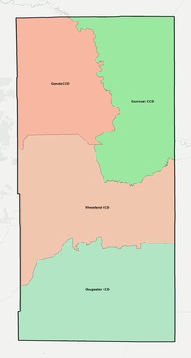 Platte County WY townships and subdivisions map
