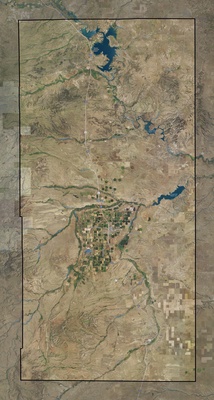 Platte County WY USGS imagery and topo map