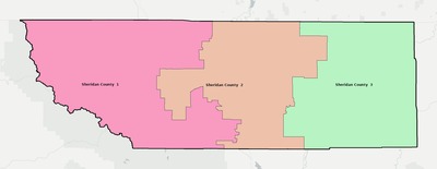 Sheridan County WY school district boundaries map