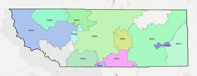 Sheridan County WY ZIP code boundaries map