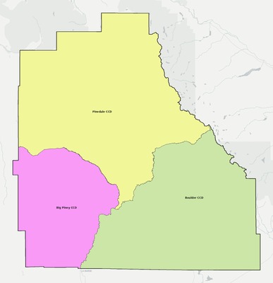 Sublette County WY townships and subdivisions map