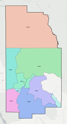 Teton County WY ZIP code boundaries map