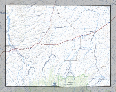 Uinta County WY USGS topo map