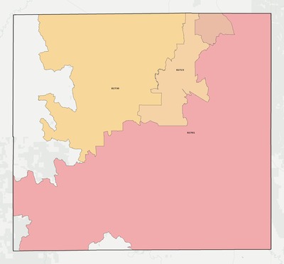 Weston County WY ZIP code boundaries map